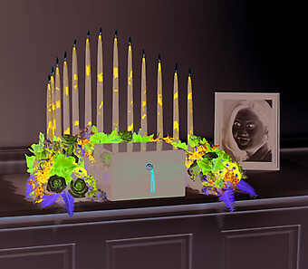 Candle and Urn Flowers